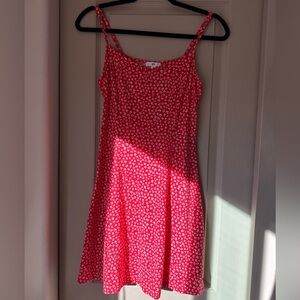 Red and White skater dress